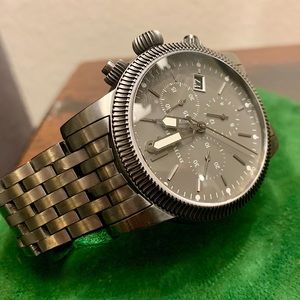 Burberry Gunmetal Utilitarian Chrono Mens Watch Bu7840